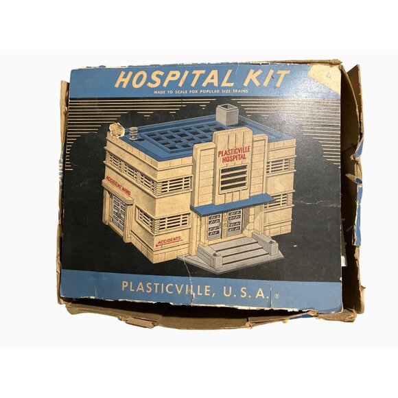 Plasticville U.S.A. Hospital Kit Model Building For Train Set Vintage - Picture 2 of 14